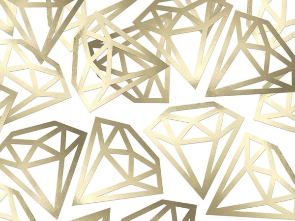Stolové konfety zlaté diamanty