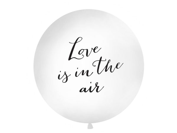Obrí balón biely s potlačou Love is in the Air