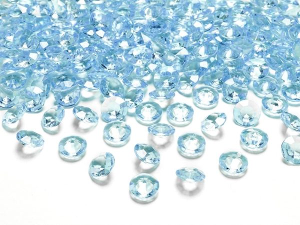 Stolové konfety kryštálové diamanty modré